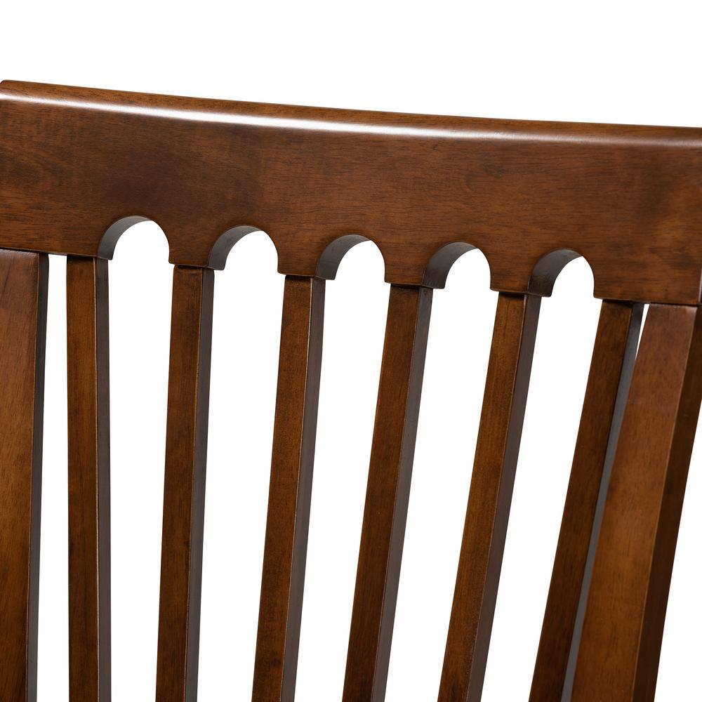 Gray Low Slat Back Wood and Cane Parsons Side Chair