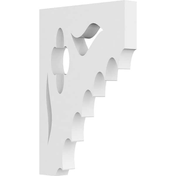 Ekena Millwork 5/8 in. W x 9 in. H x 5 1/2 in. D PVC Wellington Bracket