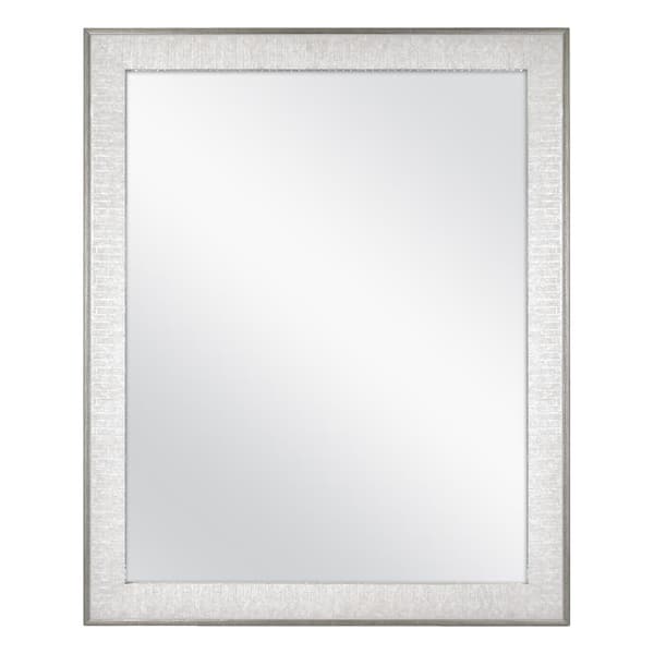 Home Decorators Collection 25 In W X 31 H Framed Rectangular Anti Fog Bathroom Vanity Mirror Pewter 45379 The Depot - Home Decorators Collection Mirrors