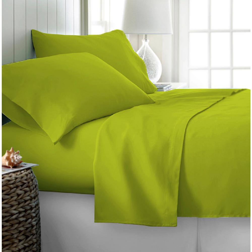 CONTEXT Solid Green 2Piece Microfiber Ultra Soft Twin Size Duvet Covers DCGRNT The Home Depot