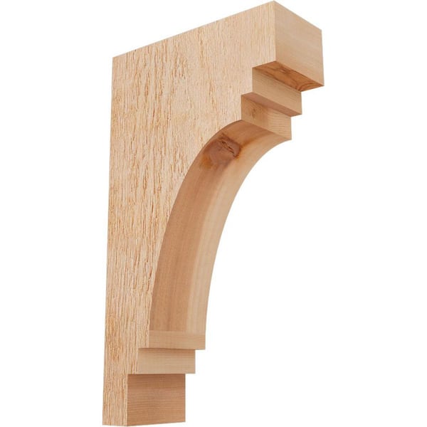 Ekena Millwork 4 in. x 10 in. x 18 in. Western Red Cedar Pescadero Rough Sawn Corbel