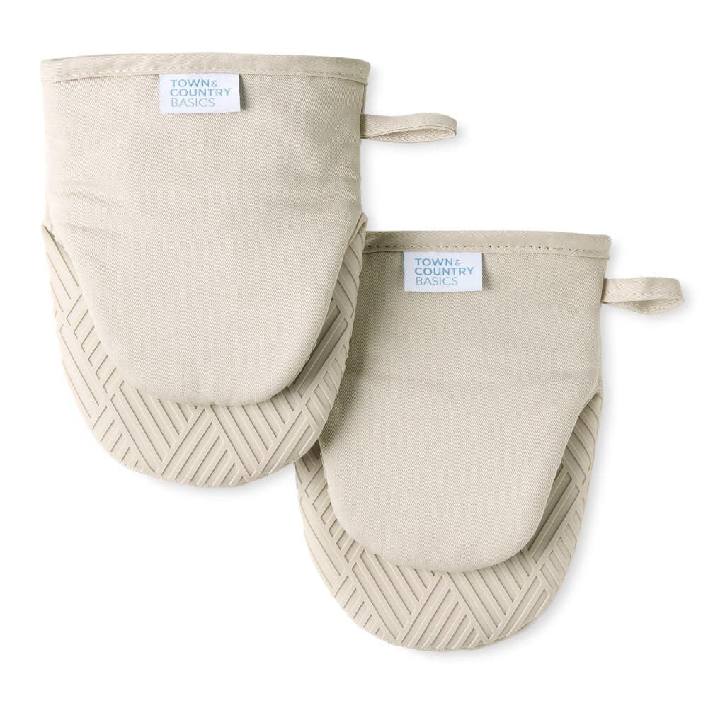 Beige Mini Oven Mitt (2-Pack)