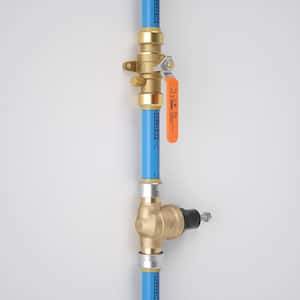 3/4 in. Brass Push-to-Connect Drop Ear Ball Valve with Drain