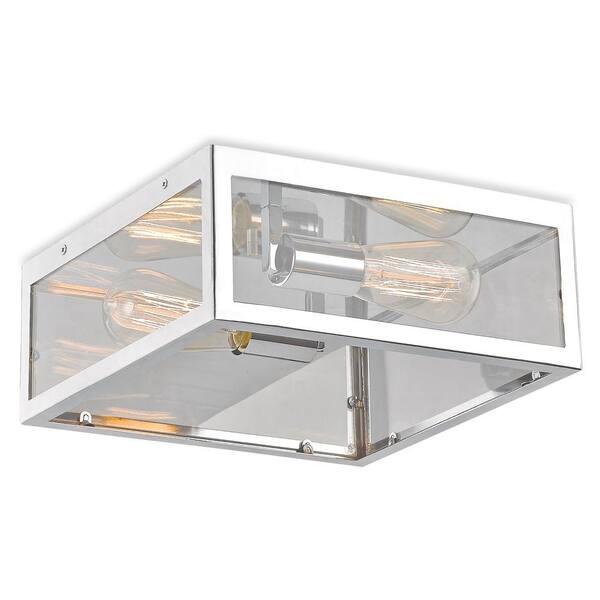 Decor Living Maxime 2-Light Chrome Flush Mount