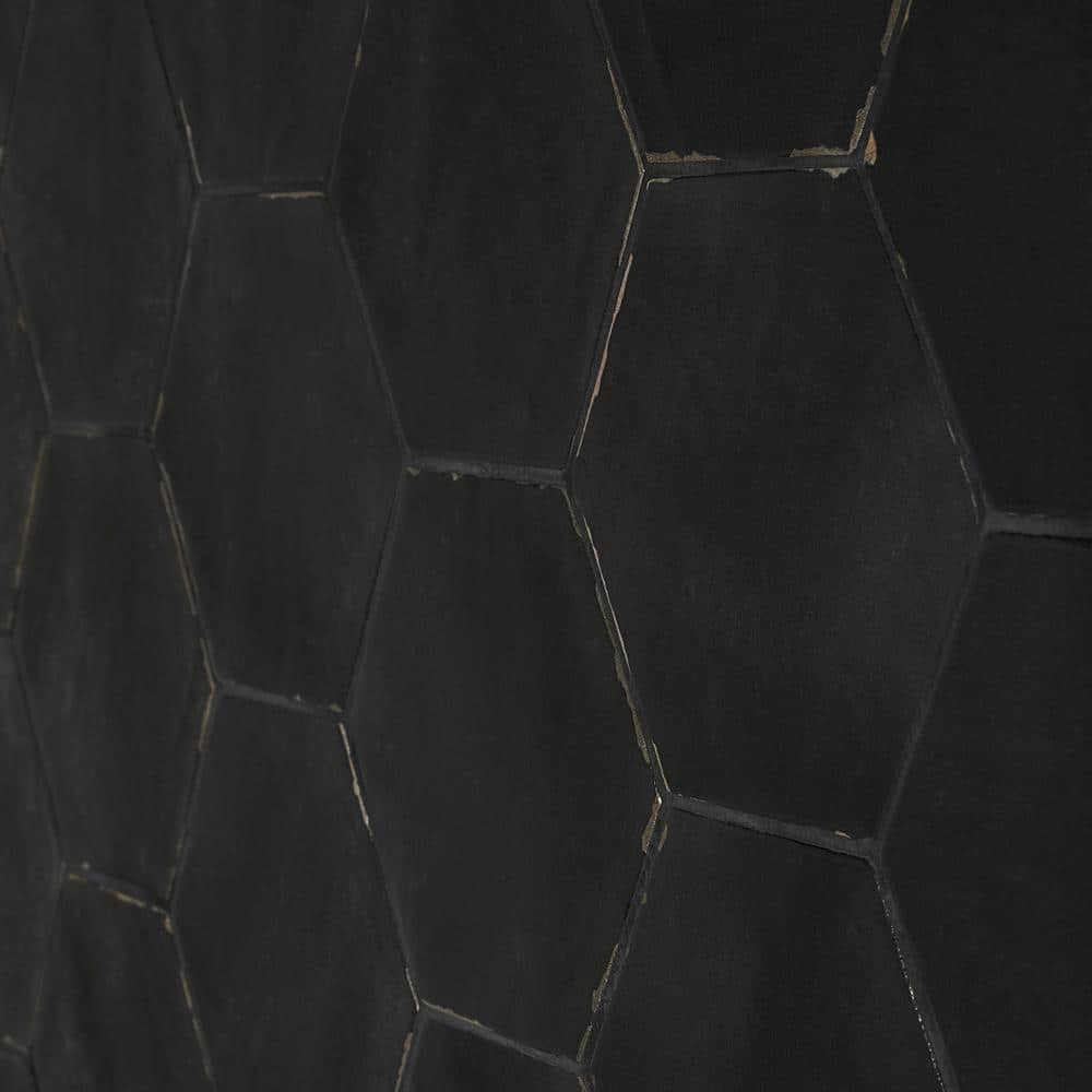 Alexandria Black Matte Porcelain Hexagon Floor and Wall Tile