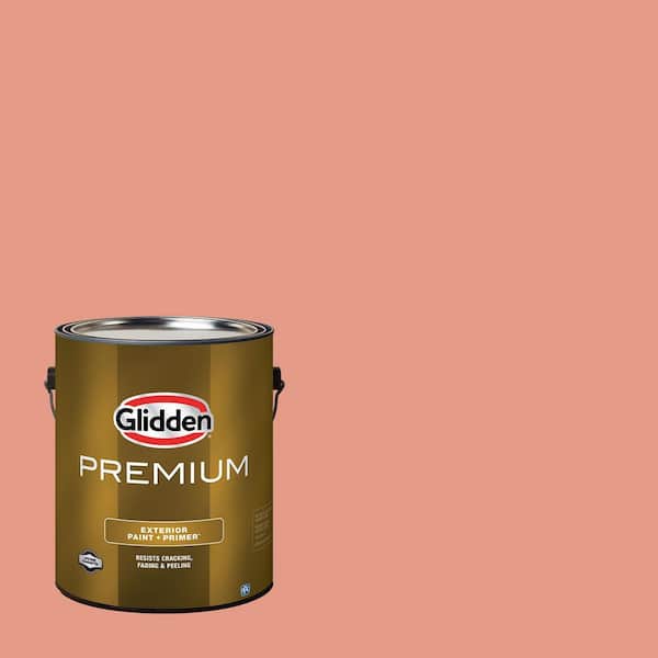 Glidden Premium 1 gal. PPG1192-5 Opal Fire Semi-Gloss Exterior Latex Paint