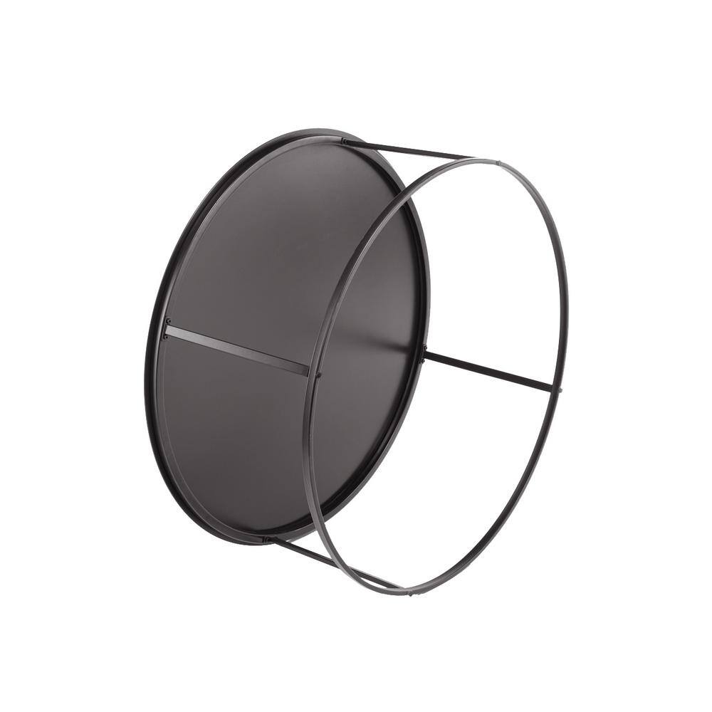 Robertson Transitional Round Black Metal Coffee Table