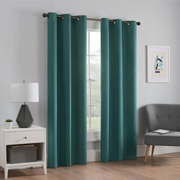 THERMAL Window Treatment Curtain Drape Grommet Blackout 63" 84"95" NAVY BLUE 