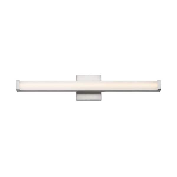 Maxim Lighting Spec 1 Light 30 in. Stainless Steel Satin Nickel LED Bath Vanity Bar with CCT Select