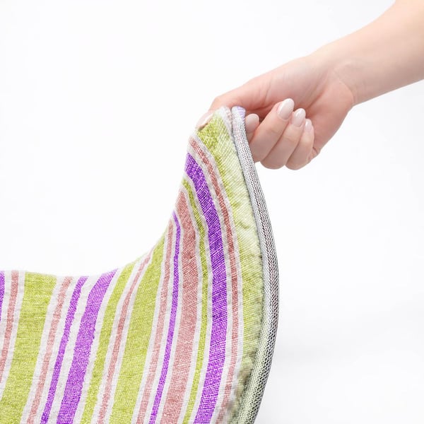 Dream Shag Premium Machine Washable Abstract ADS531 Purple 10 ft. x 14 ft. Area Rug