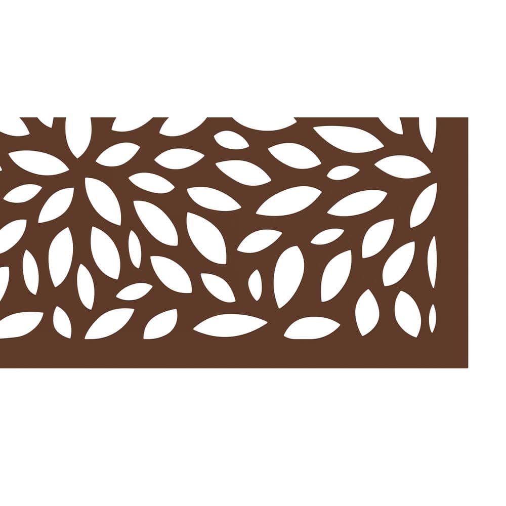 Espresso Brown Floral Recycled Polymer Privacy Panel