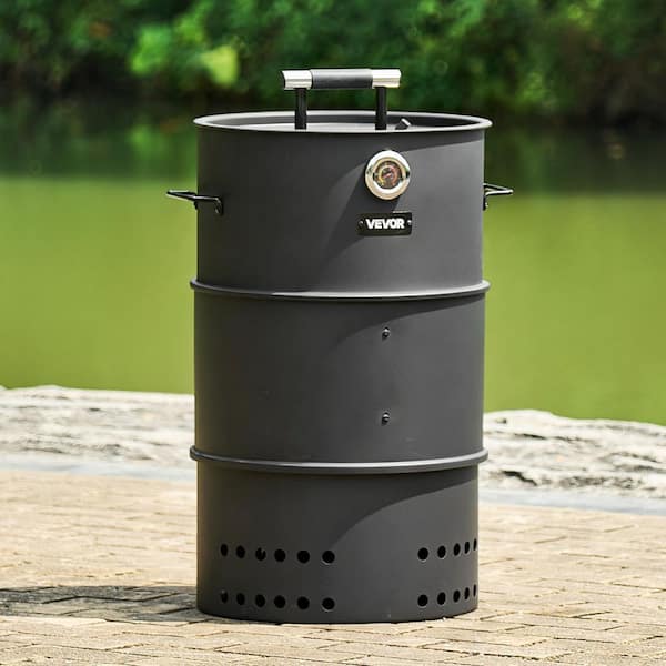 VEVOR Charcoal Smoker Grill, 18.5 in. Barrel, Steel Outdoor Pellet