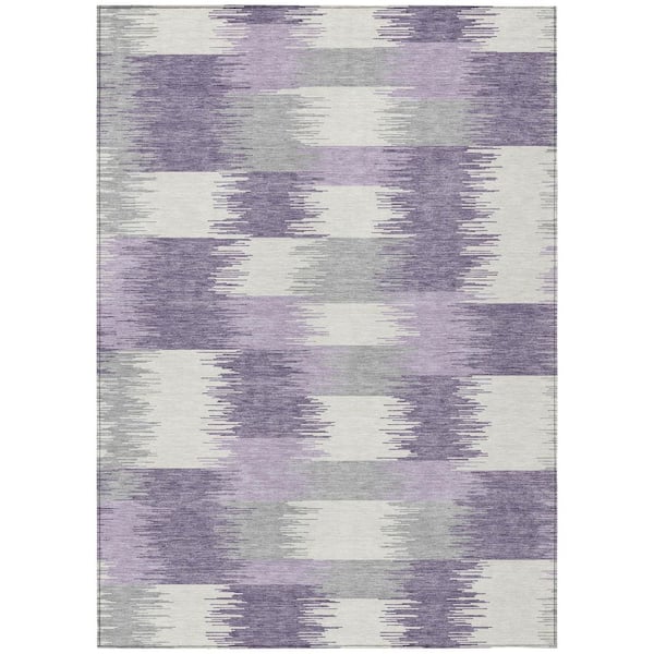 Chantille Machine Washable Indoor/Outdoor Abstract ACN2912 Lilac 9 ft. x 12 ft. Area Rug