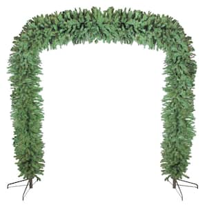 9 ft. x 8 ft. Unlit Commercial Size Green Pine Artificial Christmas Archway