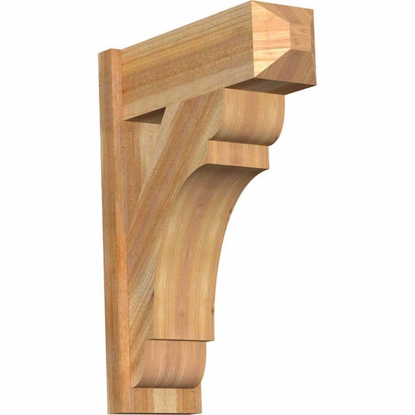 Ekena Millwork 8 in. x 30 in. x 22 in. Olympic Craftsman Rough Sawn Western Red Cedar Outlooker