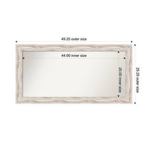 Alexandria Whitewash 49.25 in. x 25.25 in. Custom Non-Beveled Wood Framed Bathroom Vanity Wall Mirror