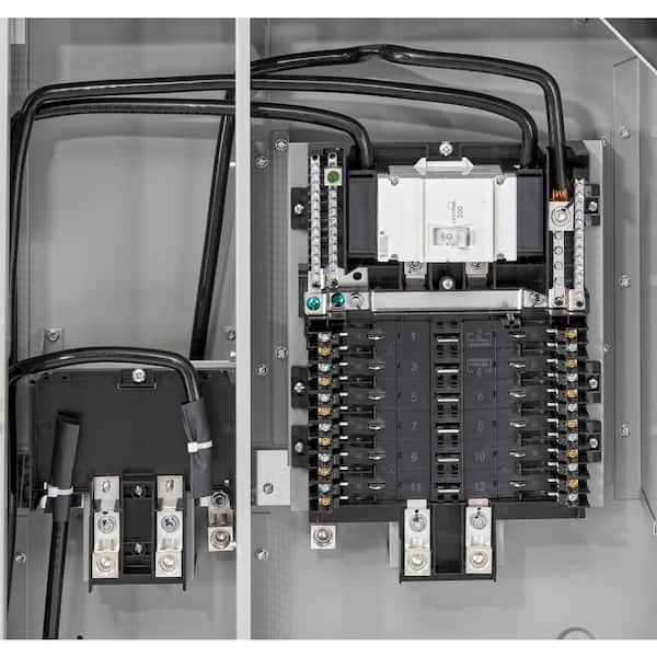 Leviton 400 Amp Outdoor Meter Main Combo, 12-Spaces, Ringless with Lever Bypass, Removable 5th Jaw Installed