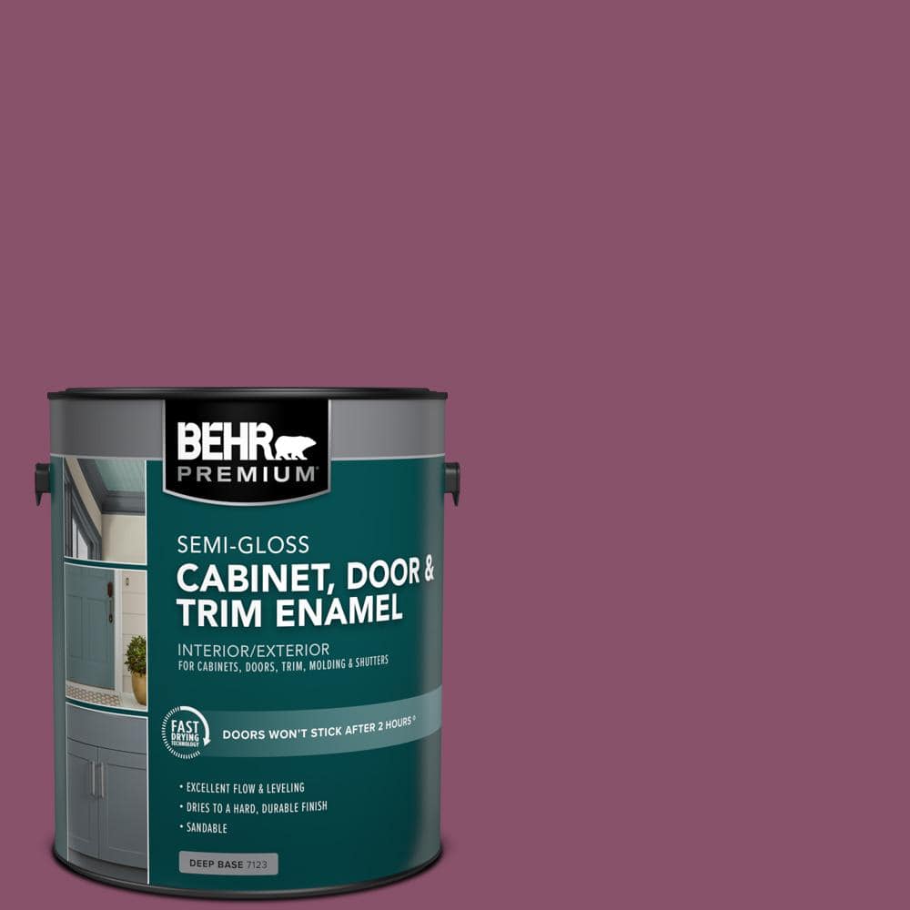 1 gal. #M120-7 Raspberry Crush Semi-Gloss Enamel Interior/Exterior Cabinet, Door & Trim Paint price history on PriceWatchPro