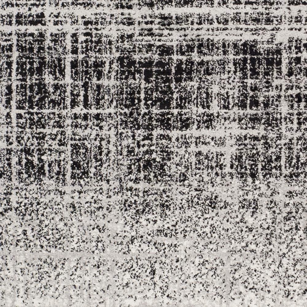 Adirondack Silver and Black 8' x 10' Synthetic Rectangular Area Rug