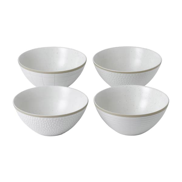 Royal Doulton Gordon Ramsay Maze Grill Mixed Pattern 14 fl. oz. White Cereal Bowl (Set of 4)