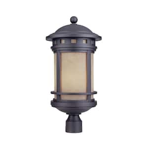 Sedona 3-Light Oil Rubbed Bronze Cast Aluminum Line Voltage Outdoor Weather Resistant Post Light with No Bulb Included