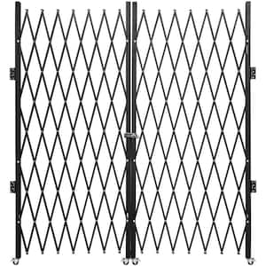 Folding Security Gate 84 in. H x 144 in. W Steel Accordion Gate Flexible Expanding Security Gate 360-Degree Garden Fence