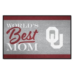 Oklahoma Sooners Gray World's Best Mom 19 in. x 30 in. Starter Mat Accent Rug