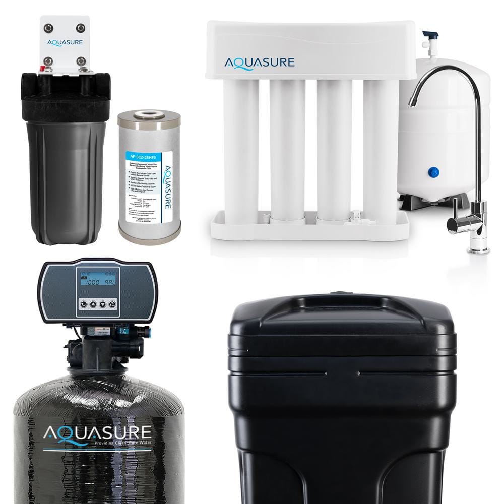 Whole House Filtration with 64,000 Grain Water Softener, Reverse Osmosis Sy