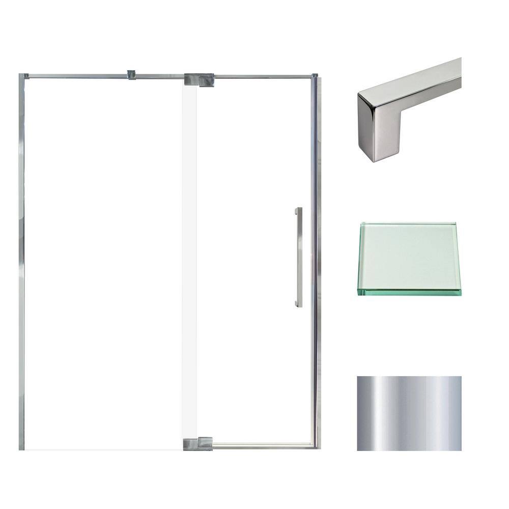 Polished Chrome 60" Pivot Shower Door with Clear Glass