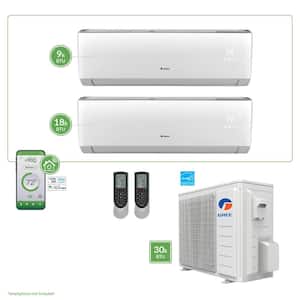 Gen3 Smart Home Dual-Zone 28,400 BTU 2.5 Ton Ductless Mini Split Air Conditioner with Heat Pump, Inverter, Remote - 230V