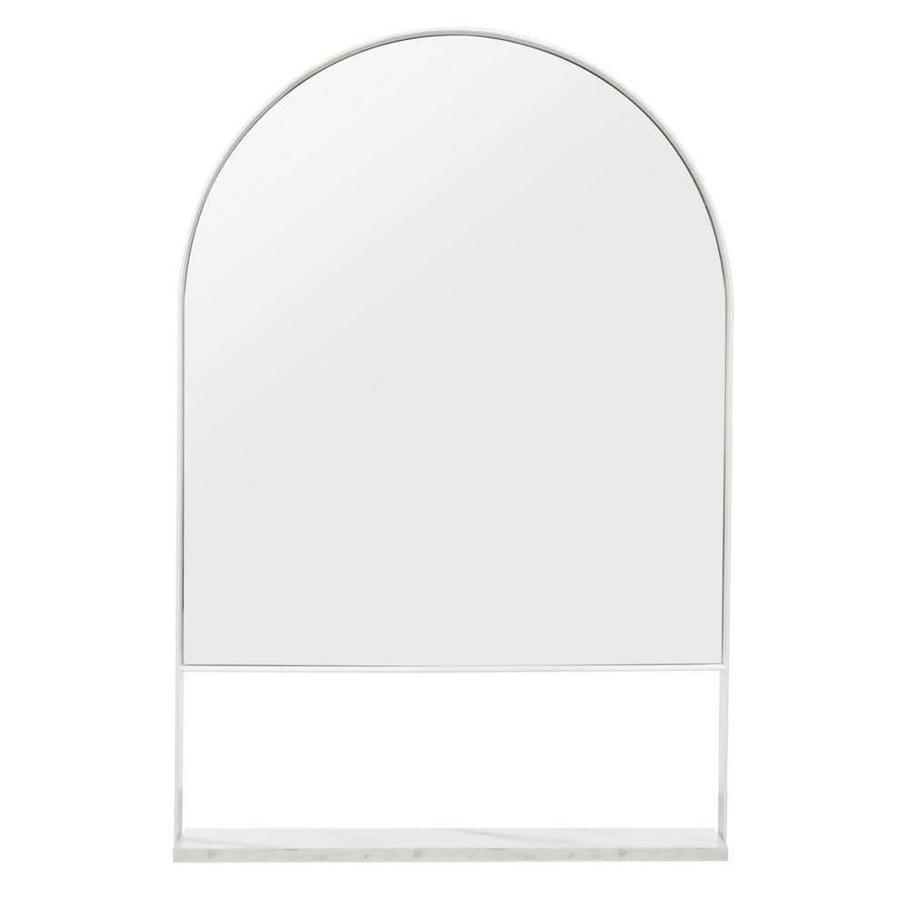 Yuriko 24" White Wood Rectangular Full Length Mirror