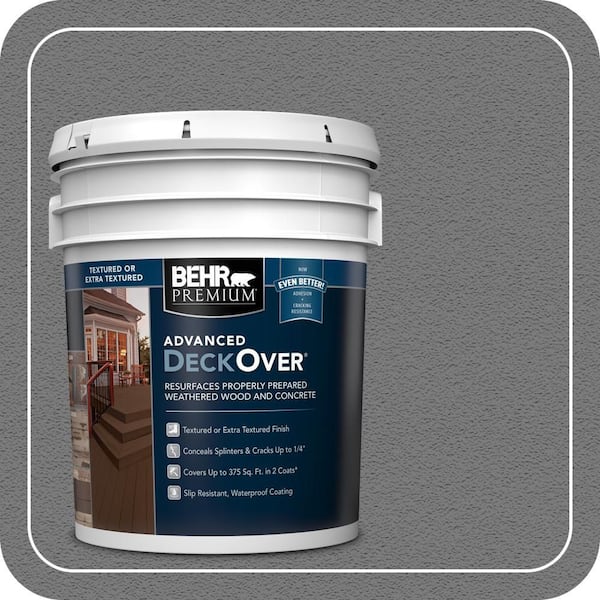 5 gal. #PFC-63 Slate Gray Textured Solid Color Exterior Wood and Concrete Coating