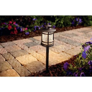 Birmingham 3-Watt Oil Rubbed Bronze Outdoor Integrated LED Landscape Path Light with Crackled Shade