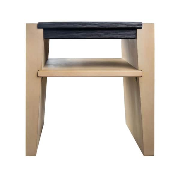 Unbranded Sunset 23 in. White Square Wood Accent Table