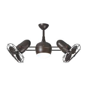 Dagny 40 in. LED Indoor/Outdoor Damp Textured Bronze Ceiling Fan with Remote Control