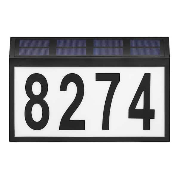 11 in. x 7 in. Black Solar Address Plaque
