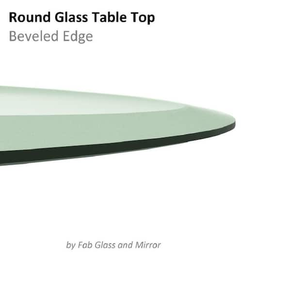 16 round tempered glass table top