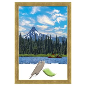 Angled Gold Wood Picture Frame Opening Size 24x36 in.