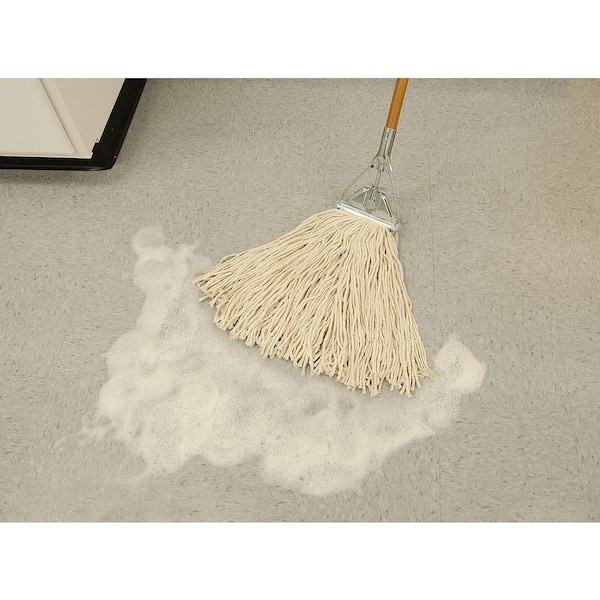 Heavy Duty Wet String Mop Cotton Commercial Floor Tile Cleaning Tool Wood Handle 