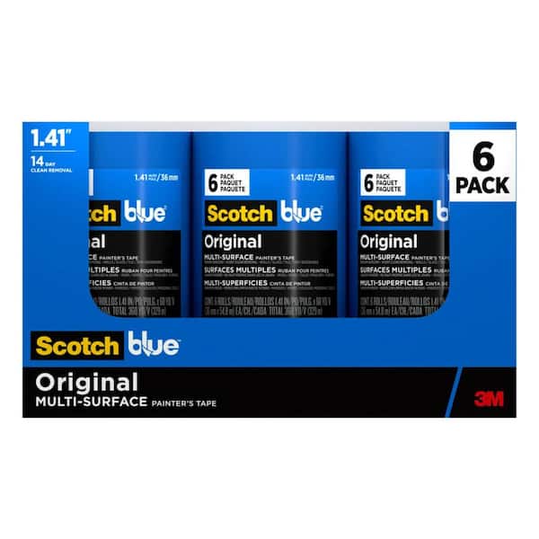 3M ScotchBlue 0.94 In. x 60 Yds. Original Multi-Surface Painter's Tape (6  Rolls) 2090-24EP6 - The Home Depot