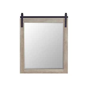 Cortes 31.5 in. W x 39.4 in. H Rectangular Framed Wall Bathroom Vanity Mirror in Logs