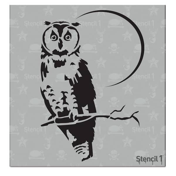 Stencil1 Owl Small Stencil