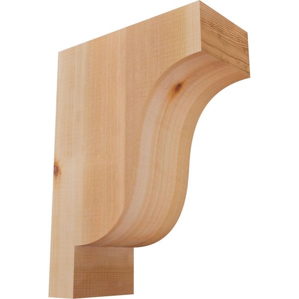 Ekena Millwork 5-1/2 in. x 12 in. x 16 in. Western Red Cedar Newport Smooth Corbel
