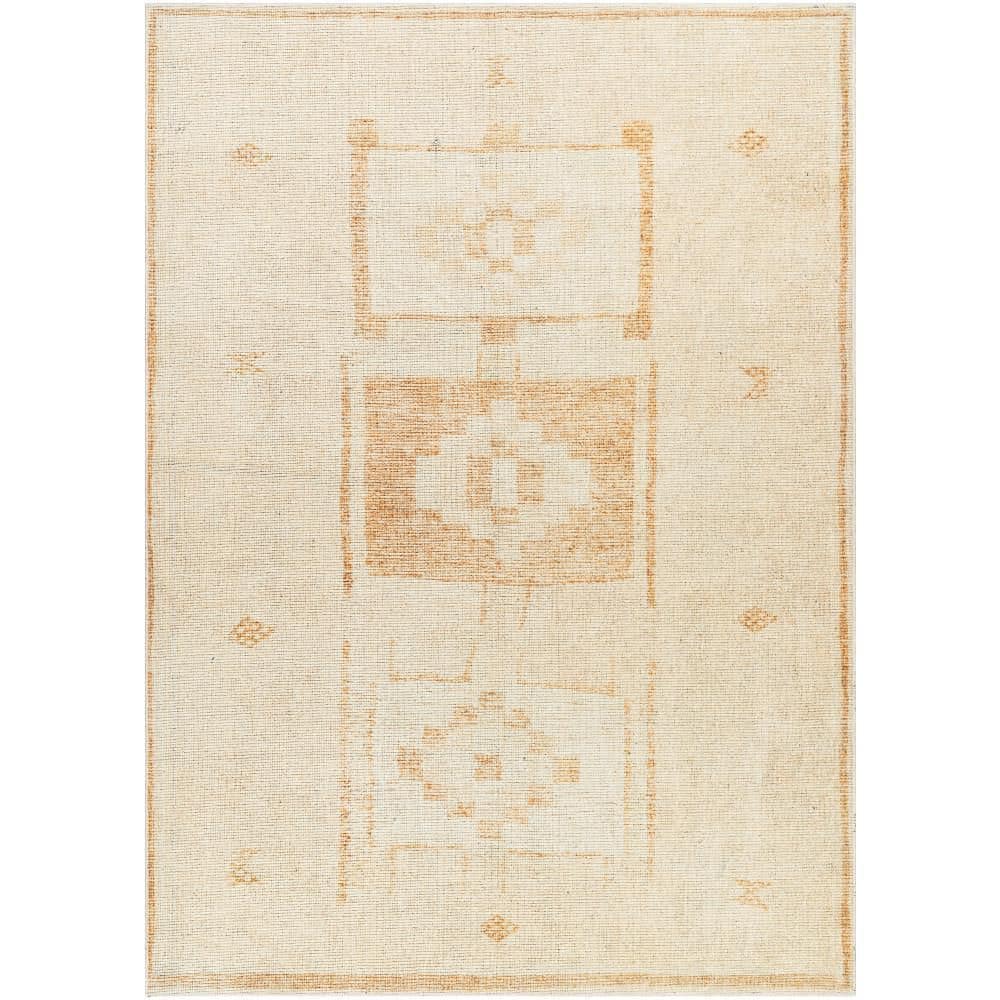 Solana Ivory & Beige Vintage-Inspired Easy-Care Area Rug - 6'7" x 6'7"