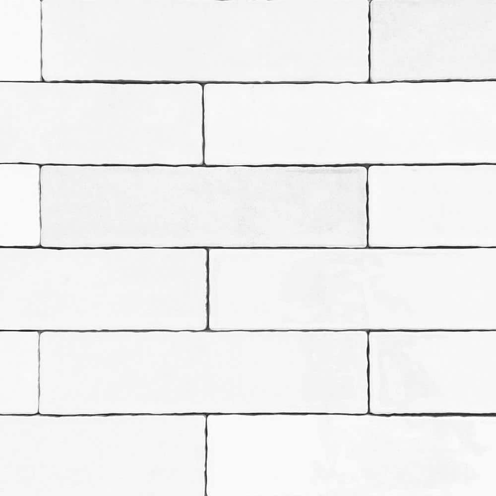 White Glossy 3x12 Rectified Ceramic Wall and Floor Tile