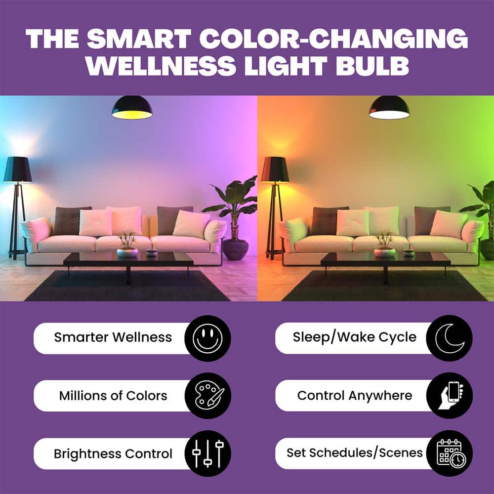 NorbSMART 9W Multicolor Dimmable LED Smart Light Bulb