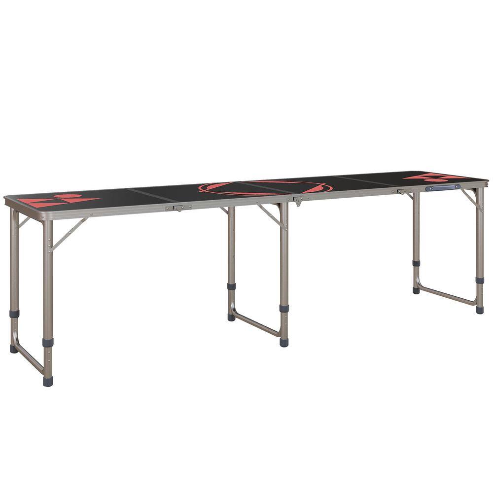 94.5'' Black and Red Aluminum Folding Camping Table