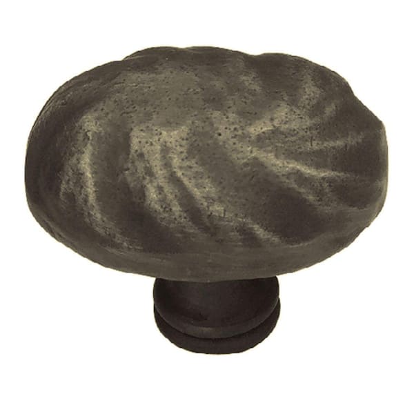 Liberty Rustique 1-3/4 in. (45mm) Distressed Oil Rubbed Bronze Oval Cabinet Knob