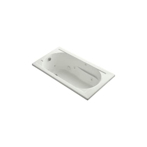 KOHLER Devonshire 60 in. Rectangular Drop-in Whirlpool Bathtub in Dune
