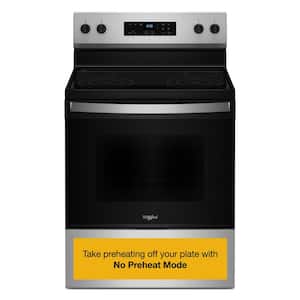 30 in. x 47.875 in. 4-Burner Element Freestanding Electric Range in Stainless Steel with Thermal